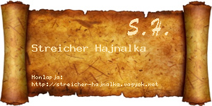 Streicher Hajnalka névjegykártya