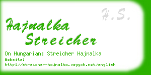 hajnalka streicher business card